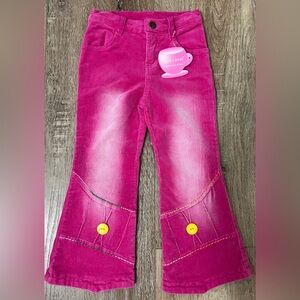 Hot Pink Corduroy Bell Bottom Jeans by Chit Chat SZ 4 NWT